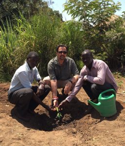 Professor Hamber asked by the local community to plant a tree to remember the missing