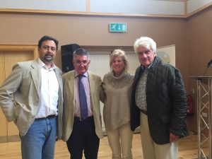 Professor Brandon Hamber, Professor Paul Arthur, Shelly O'Neill and Dr Tom O'Neill III at the Diaspora lecture